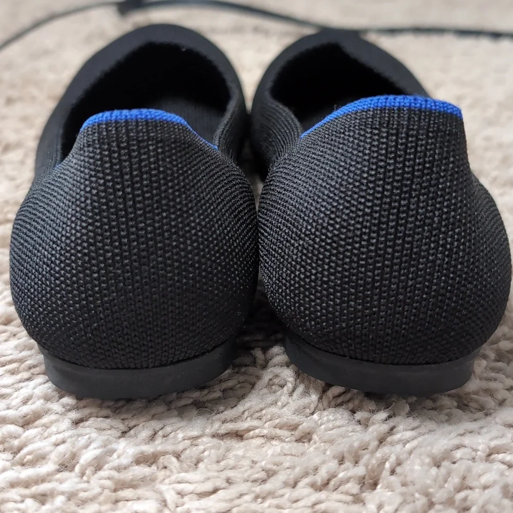 Rothy's The Flat In Black Solid Size 7